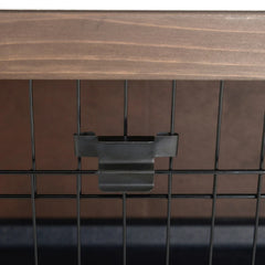 PawHut Wooden Rabbit Hutch Dividers Asphalt Roof For Small Animals & Outdoors, Brown