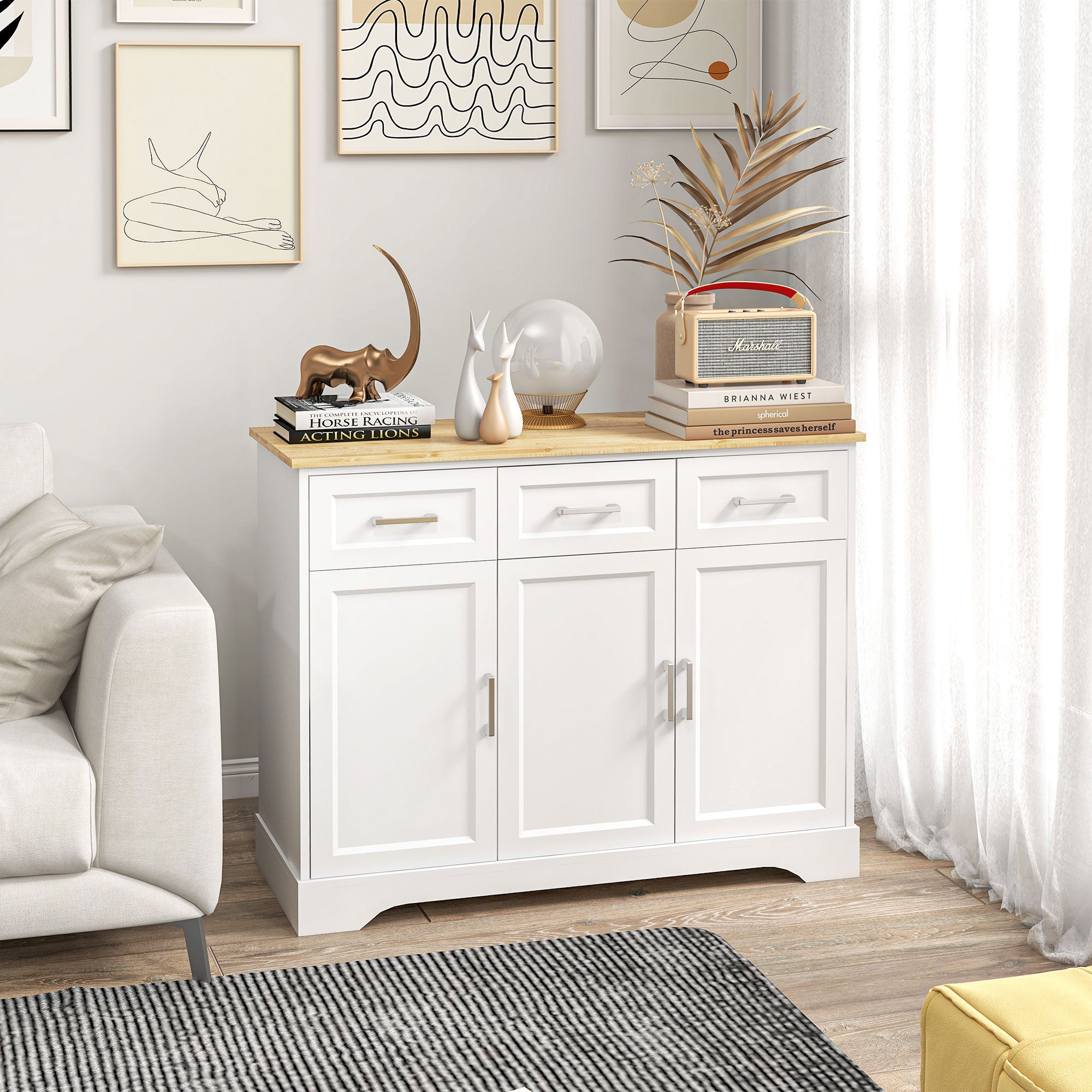 Modern Kitchen Sideboard Buffet Cabinet with Storage