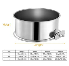 Tainless Steel Dog Bowl Pets Hanging Food Bowl Detachable Pet