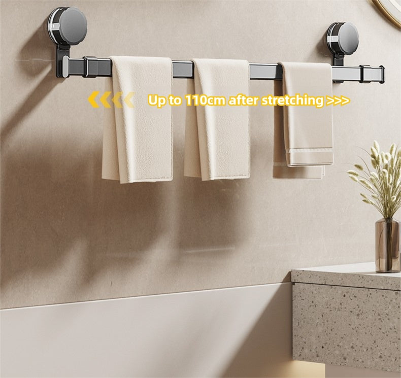1 Suction Cup Telescopic Towel Rod
