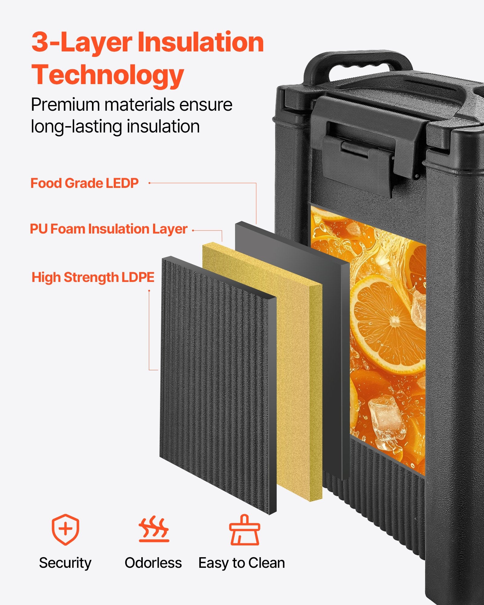 Insulated Hot And Cold Beverage Dispenser 5Gal/19L Drink Server Pack Of 2