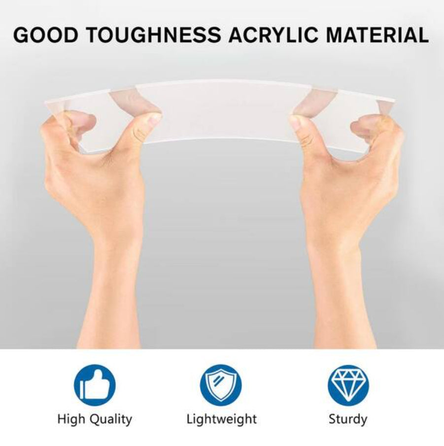 Clear Acrylic Sheet,0.04in,8x10in,12pack