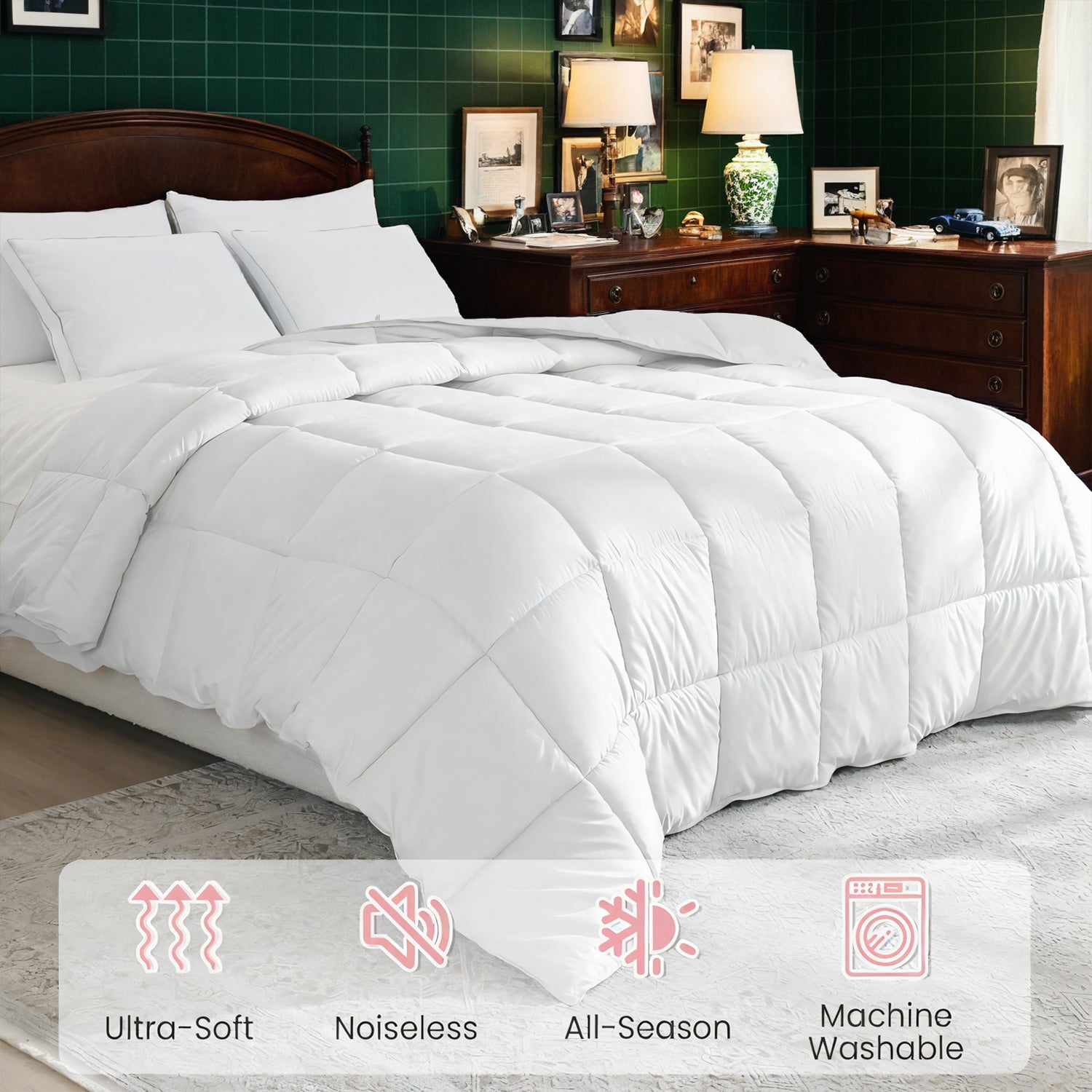 The Cozy Cloud Oversized Comforter, With Its Stylish Plaid Design And Extra-plush Fill, This Heavyweight Duvet Is A Dream For Any Dorm Or Bedroom. Enjoy Year-round Warmth And Comfort.
