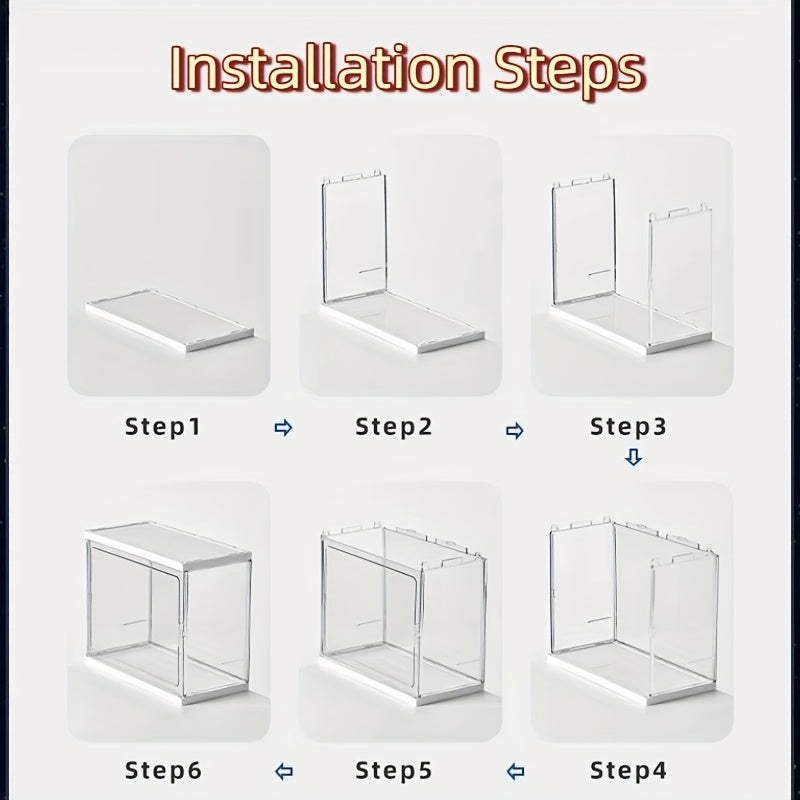The Ins-style Blind Box Storage Box Uses Food-grade Material, With Adjustable Partitions And Transparent Display Design