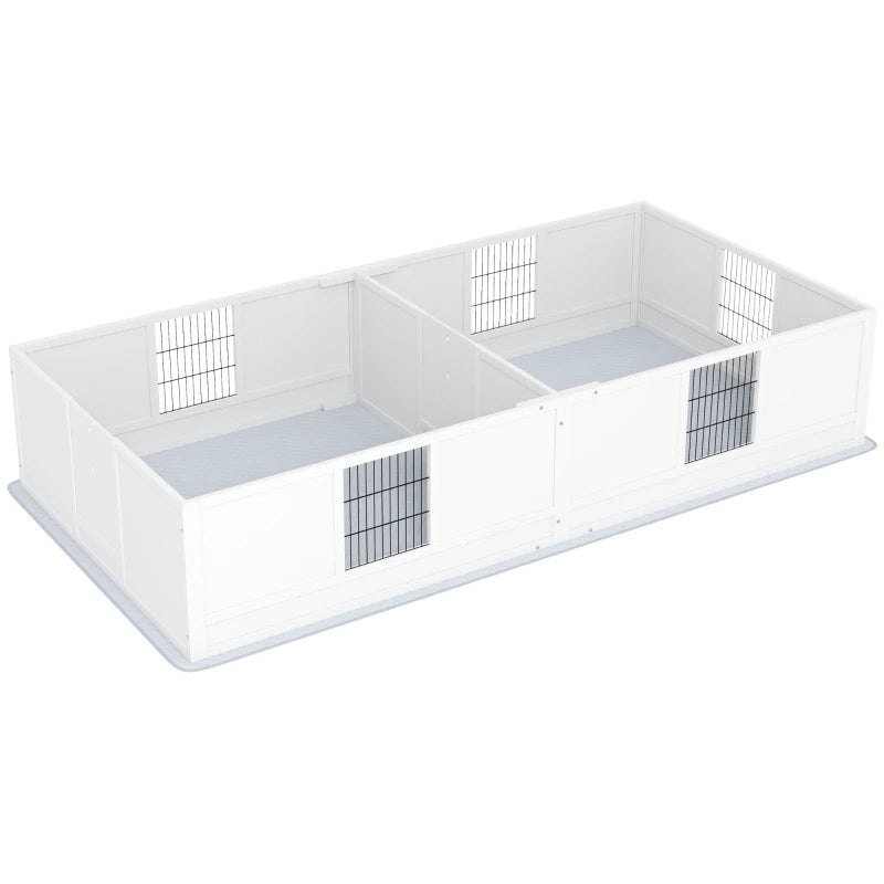 PawHut Two Rooms Design Dog Whelping Box With Washable Pee Pad, Adjustable Door, For Large Breed Dogs