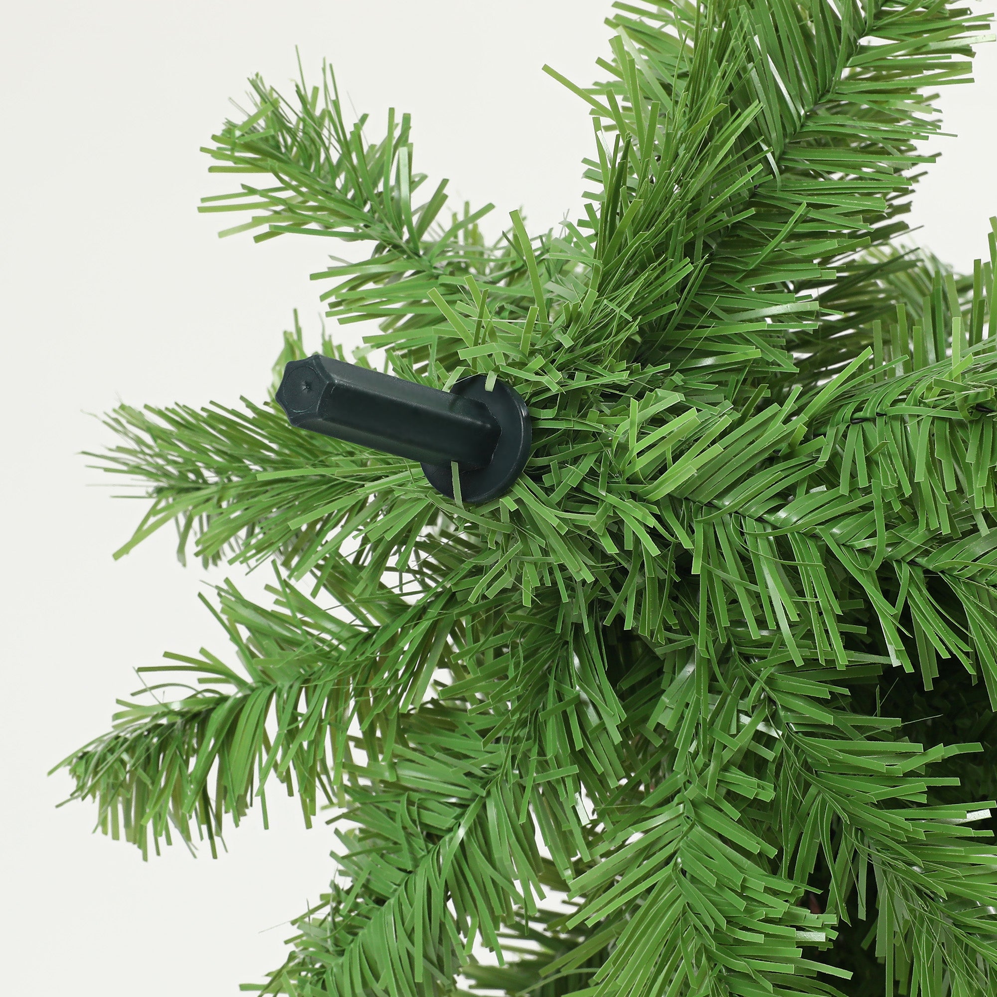 6ft Whimsical Pencil Christmas Tree, Bendable Artificial Christmas Tree with 400 Branch Tips and Metal Base, Green