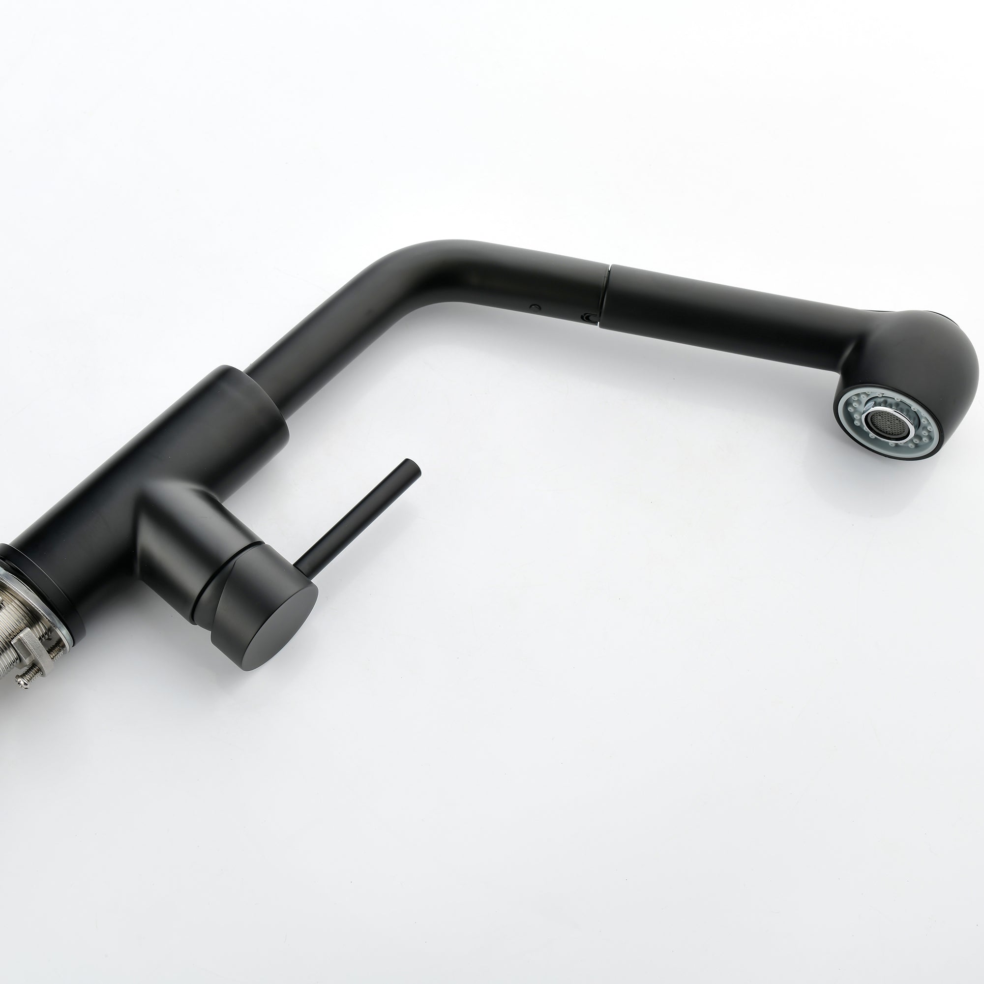Stainless Steel Matte Black Single Handle Pull Out Spray, Kitchen Faucet