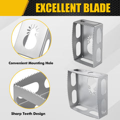 2 Pcs Square Slot Cutter Compatible For  20V  Milwukee M18 Oscillating Multi-Tool To Cut In Single Gang Wall Boxes,Outlet Cutter For Drywall Efficient Carving Tool Rectangle Square