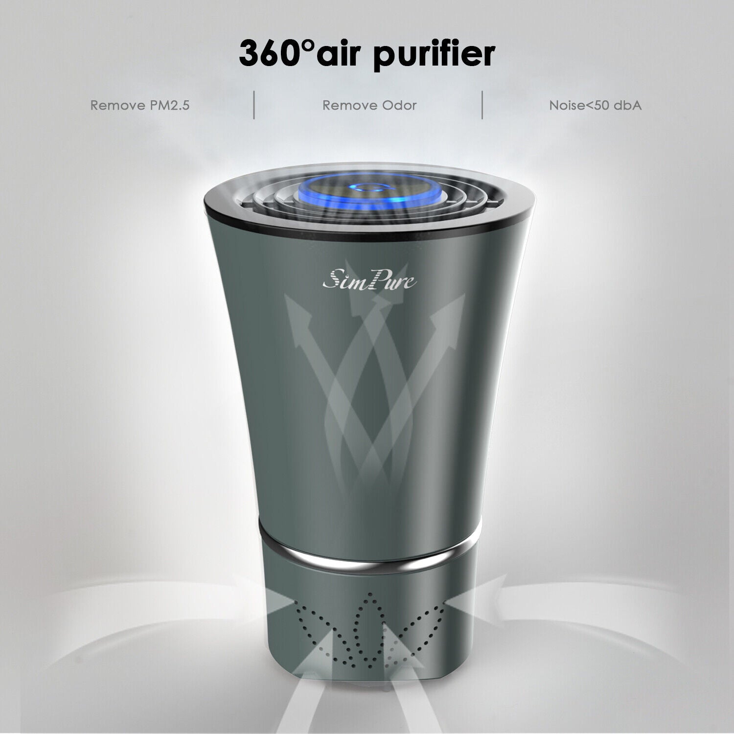 Mini Portable Air Purifier Desktop-True HEPA Filter Cleans Air,Home,Office Use