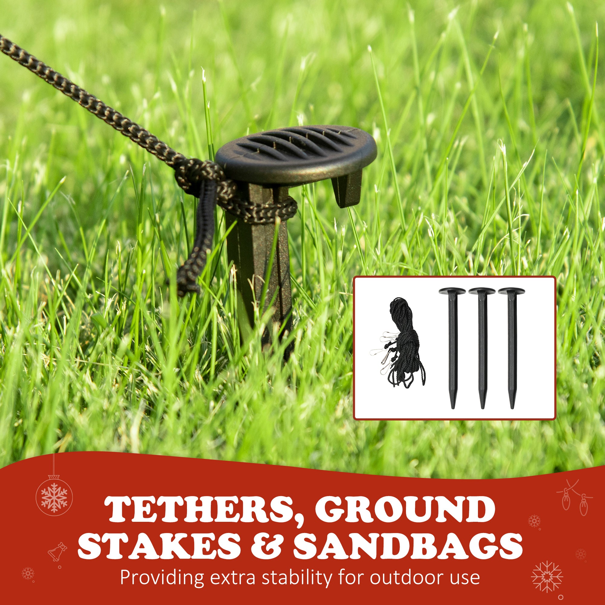 6' Blow-Up Outdoor Yard Display, Inflatable Christmas Santa Claus with Rotating Magic Ball Light for Garden Party