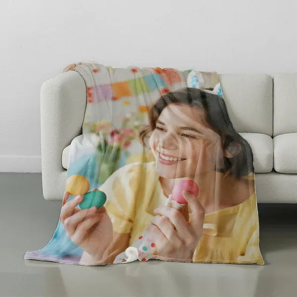 Custom Blankets Flannel With Photo Upload For Mother's Day - Must Upload The Image