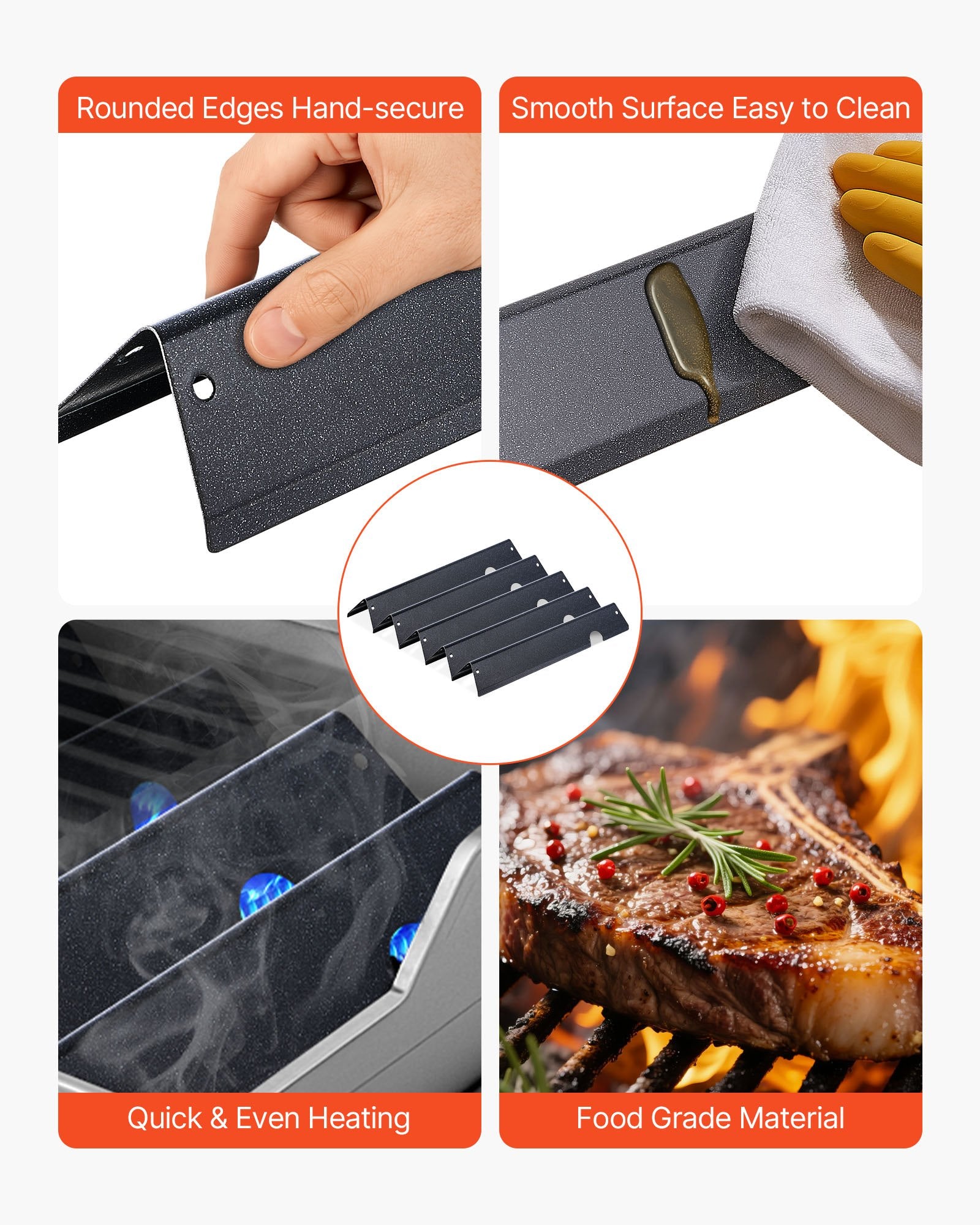 17 In Flavorizer Bars Steel Grill Replacement For Weber Genesis II 300 Series