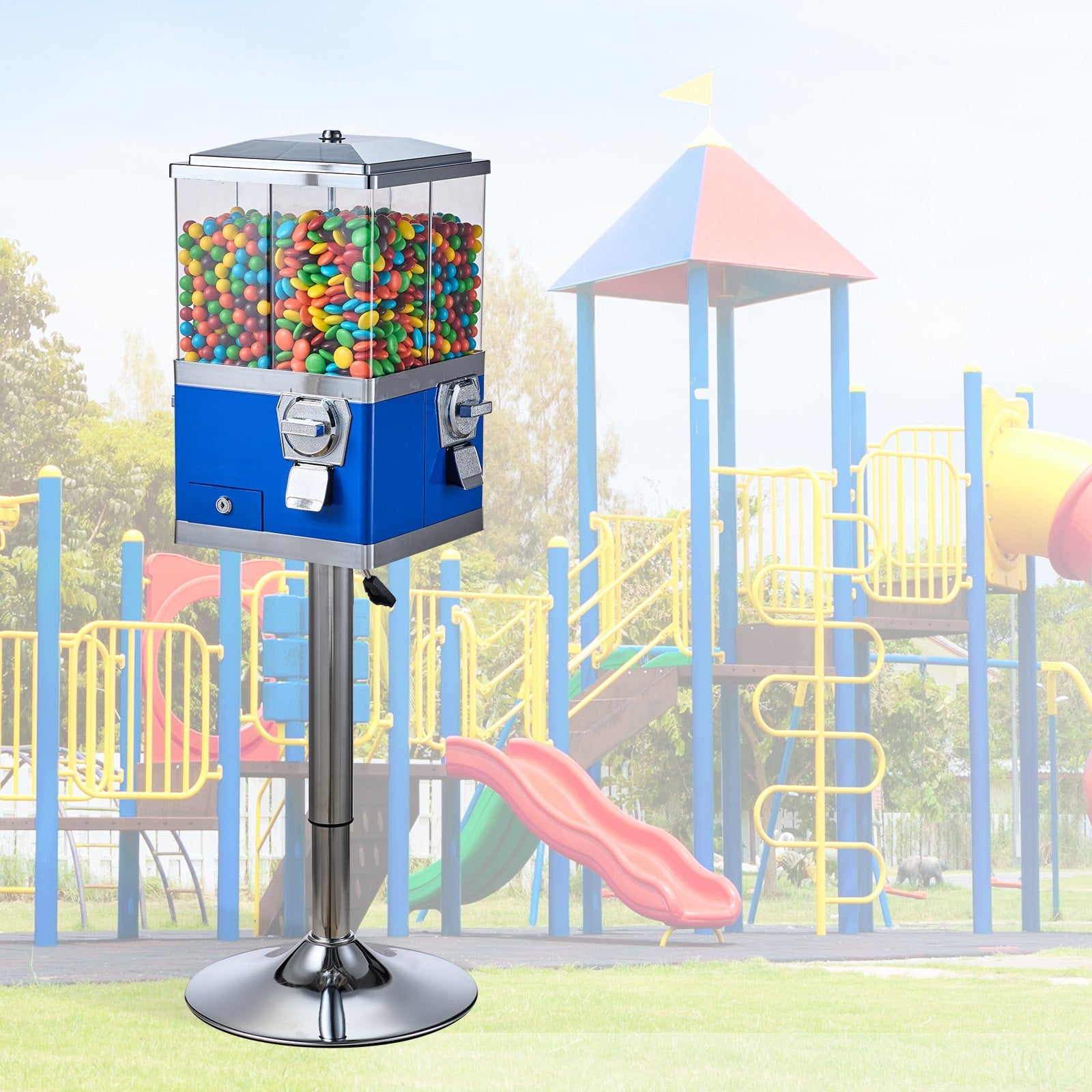 Gumball Machine With Stand Vending Coin Bank Vintage Candy Dispenser Bule