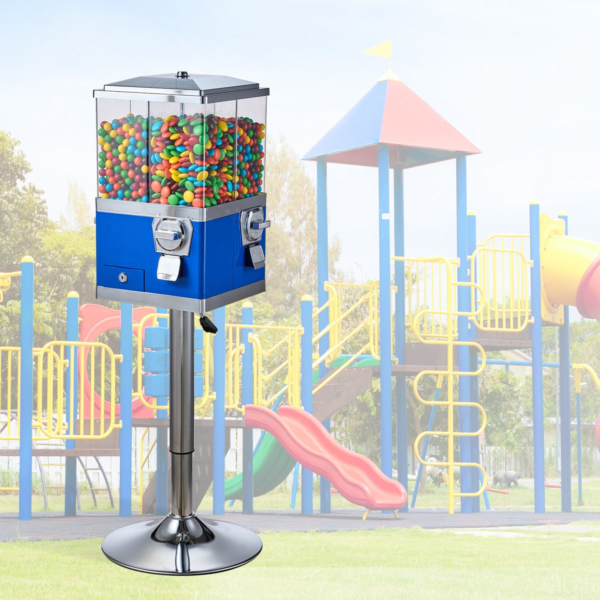 Gumball Machine With Stand Vending Coin Bank Vintage Candy Dispenser Bule