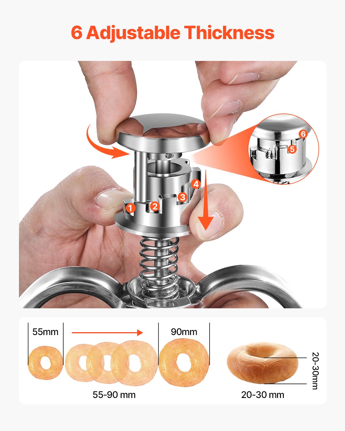 Donut Depositor Manual Doughnut Dropper Hopper Stainless Steel Batter Dispenser
