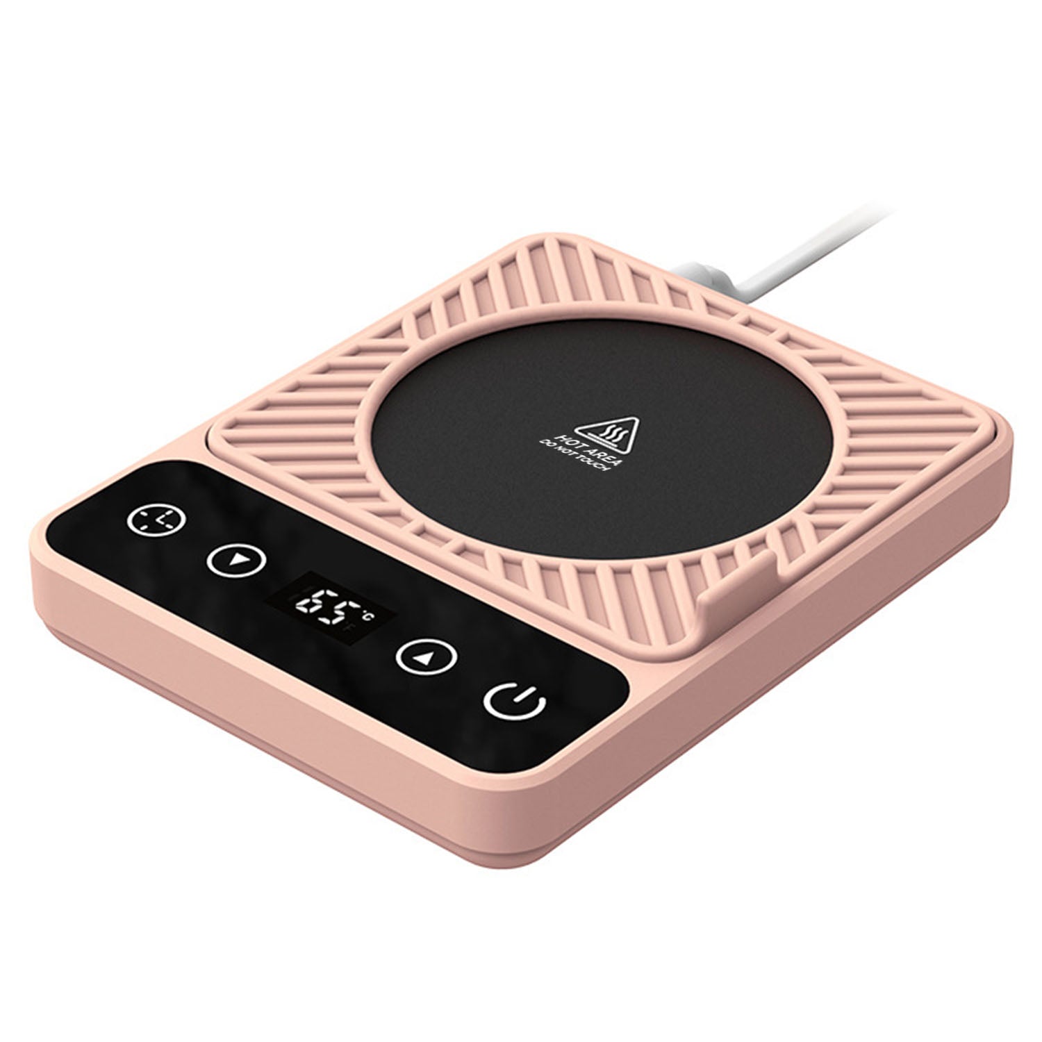 3 Colors Options -- 1Pc Desktop Electric Mug Warmer Auto Shut Off Timer Setting 6 Temperature Levels Cup Warmer For Milk Tea Cup Heating Plate