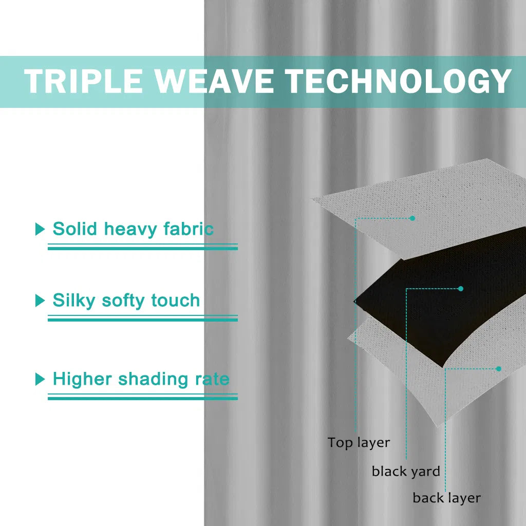 50inchx 120inch Outdoor Waterproof Grommets Window Curtains For Front Porch ,Gray