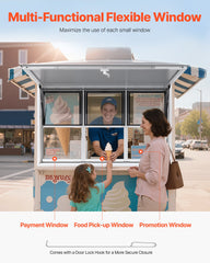 60x36in Concession Stand Serving Window Food Truck Service Awning Aluminum Alloy