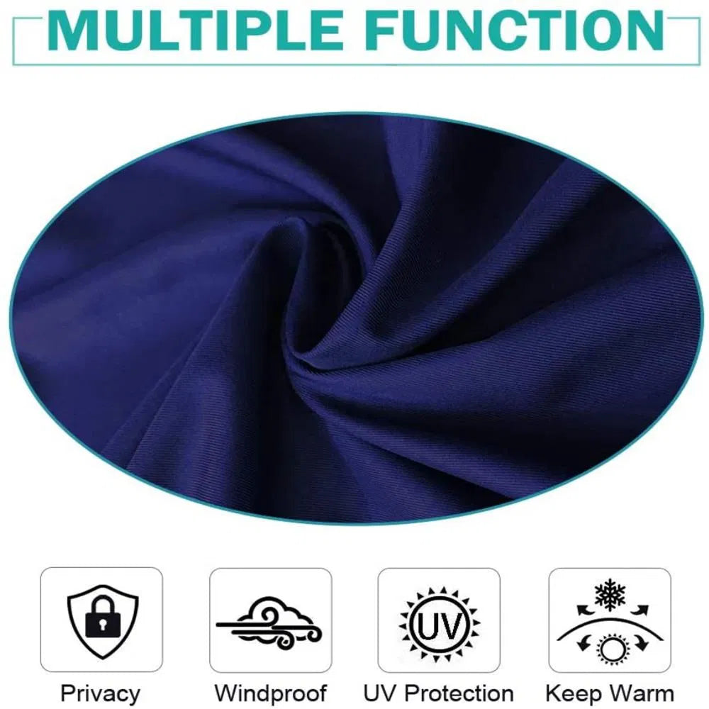 50inch X 96inch Outdoor Curtains Front Porch Curtain Grommet For Porch Balcony Pergola Gazebo Dark Blue