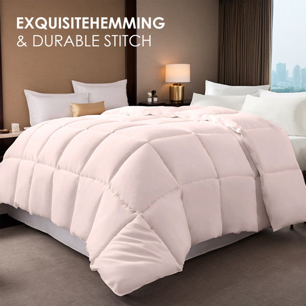 Pink Oversized Plump Thick Duvet - Enhanced Warmth With Skin-friendly Comfort. Perfect For Cozy Bedrooms And Luxury Hotels. Fits Single/double Beds. Premium Microfiber, Machine Washable. Ideal Christm