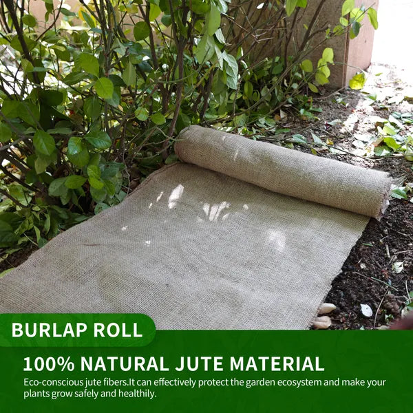 3.7ft*15ft Natural And Eco-friendly, Jute Cloth Roll, Garden Plant Cover, Soil-moisturizing And Weed-control Cloth, Biodegradable And Breathable Mulch
