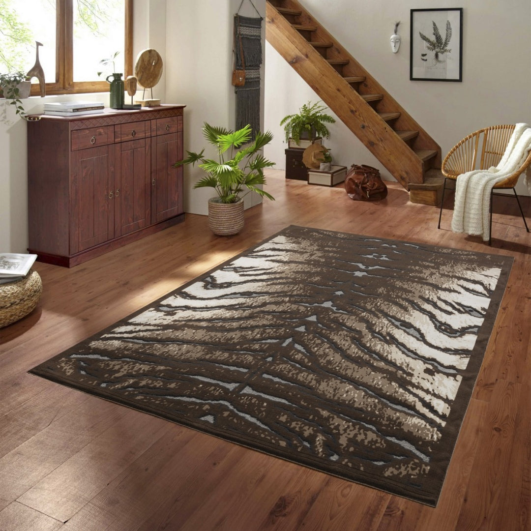 Hide GC CHD1001 Brown 5 Ft. 3 In. X7 Ft. Area Rug