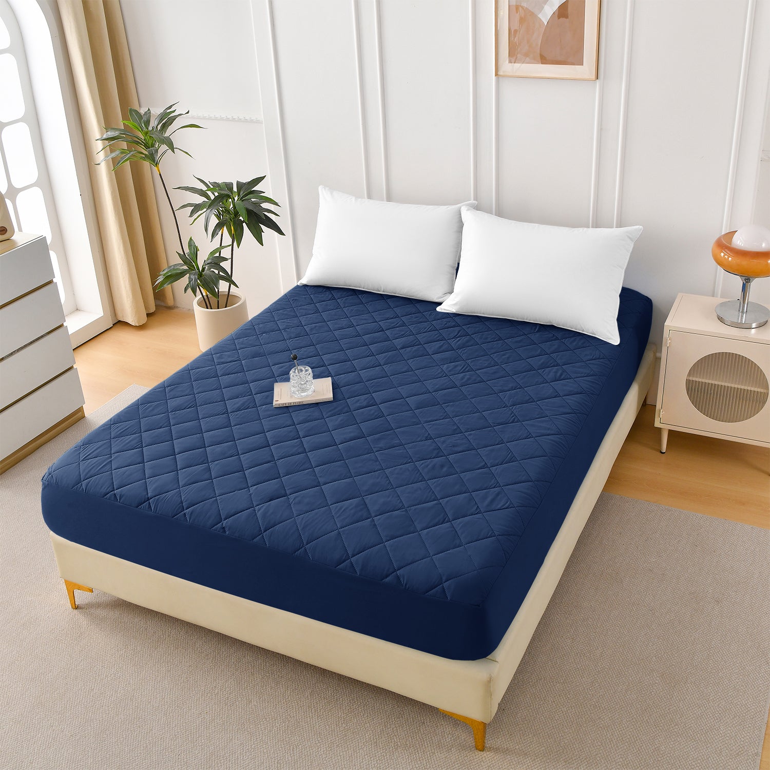 Diamond Grid Ultrasonic Waterproof Mattress Protector