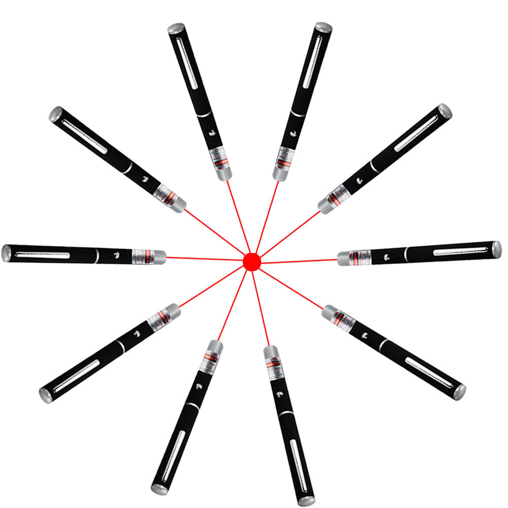 650nm Red Laser Pointer Pen Light Visible Single Beam AAA Lazer Torch 10PCS 9900 Miles Mini Small Teaching Pen Light Pet Toys