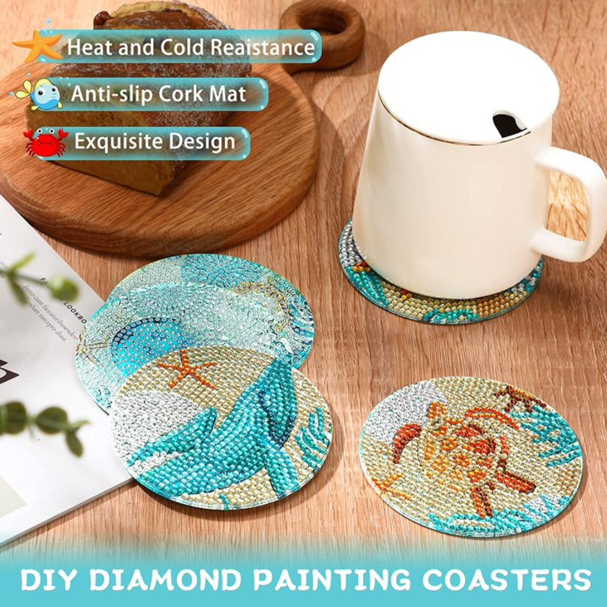 16Pcs Rhinestones Coasters