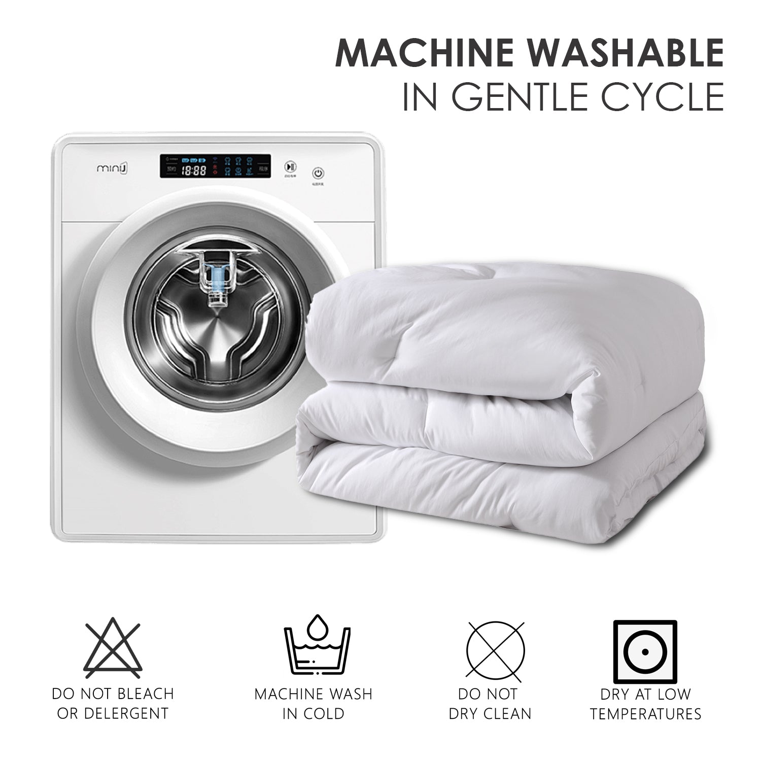 All Season White Oversized Solid Plump Duvet, Premium Hotel, Bedroom And Guesthouse Comforter. This Extra Warm Thick Winter Quilt Transitions Seamlessly For Spring, Autumn Use, Christmas Gift.
