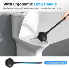 2 In 1 Toilet Plunger And Brush Set, Extended Handle Plunger, Toilet Brush Plunger Set, Bathroom Cleaning Tools, Toilet Brush Plunger Combination, Cleaning Brush, Bathroom Cleaning Supplies (black)