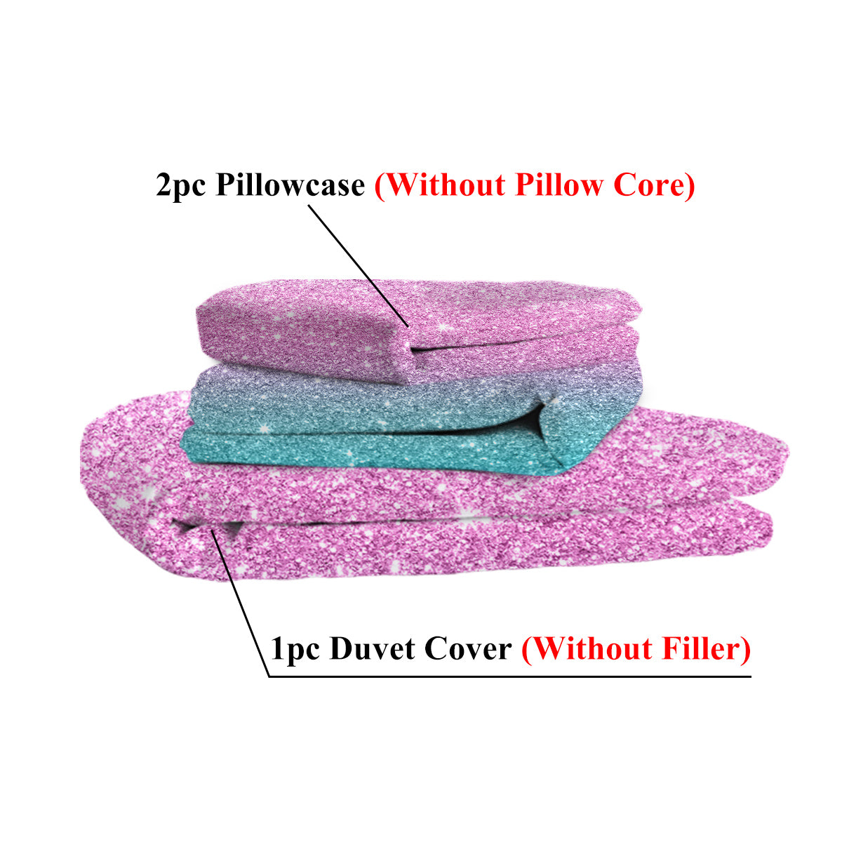 3PCS Ultra Soft Duvet Cover Set For Comforter Star Bedding Set Full Queen King Size