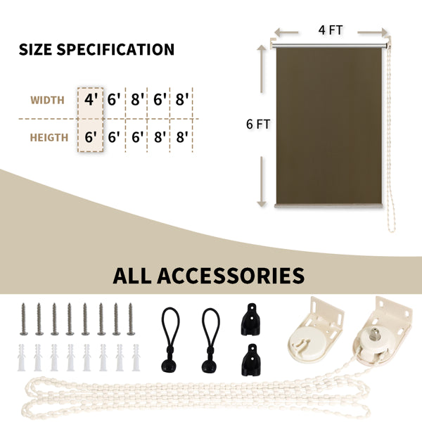 6'X6' Mocha HDPE Spliced Roller Shutter