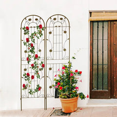 2 Pack Metal Garden Trellis 86.7" X 19.7" Rustproof Trellis For Climbing Plants Outdoor Flower Support