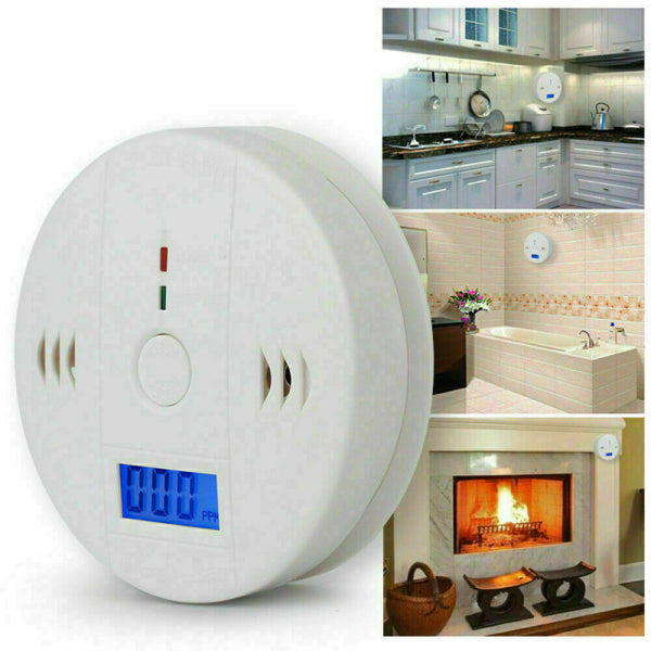 LCD Display CO Carbon Monoxide Gas Detector Device Home Safety Alarm Detector (Logistics Only For USPS.TK/TMEU Only For Self-pickup)