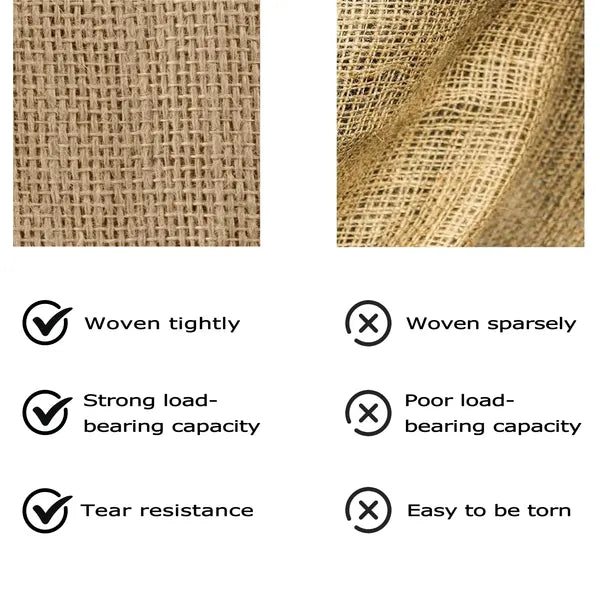 5PC 22inch*59inch Jute Sandbags 300g With Ties, Plant Protection Bags, Biodegradable And Eco-friendly Materials, Provide Protection From Cold, Sun, And Wind, And Secure Roots And Protect Seedlings.