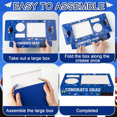 36 Pcs Graduation Movie Night Snack Trays Graduation Dessert Plates Candy Popcorn French Fries Graduation Movie Boxes For Snacks Tray Party Supplies