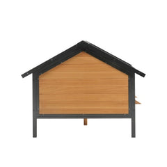 Outdoor Large Wooden Cabin House Style Wooden Dog Kennel With Porch
