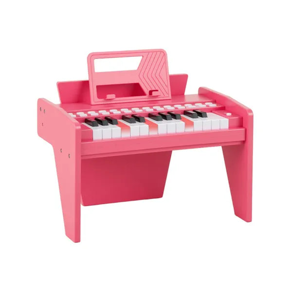 25 Keys Mini Digital Piano For Kids Age 3+, Lighted Teaching Mode With 6 Tones & 15 Demo Songs-Pink