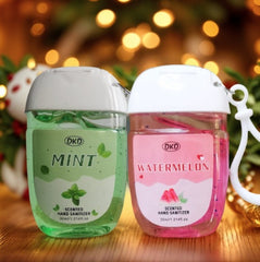 DKD 2pack 1.014fl.oz Hand Sanitizer With Hook Mint Watermelon Scented Cleaning Wash-free For Home Travel Outdoor