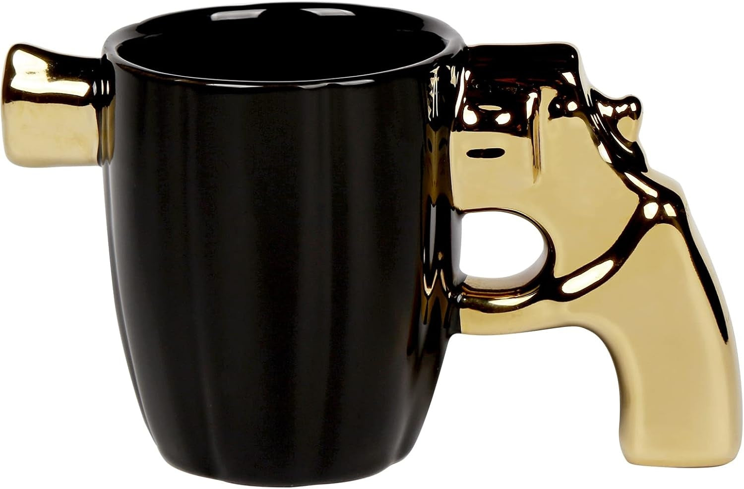 Fashion Ceramic Coffee Tea Cup, Special Cool Coffee Mug 3D Cool Pistol Design Durable Tea Cup Attractive Mugs Personalized Porcelain Gifts For Men Women - 12OZ