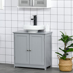 Bathroom Vanities, Bathroom Sink Cabinets with U-Shape Cut-Out and Adjustable Internal Shelf, Gray