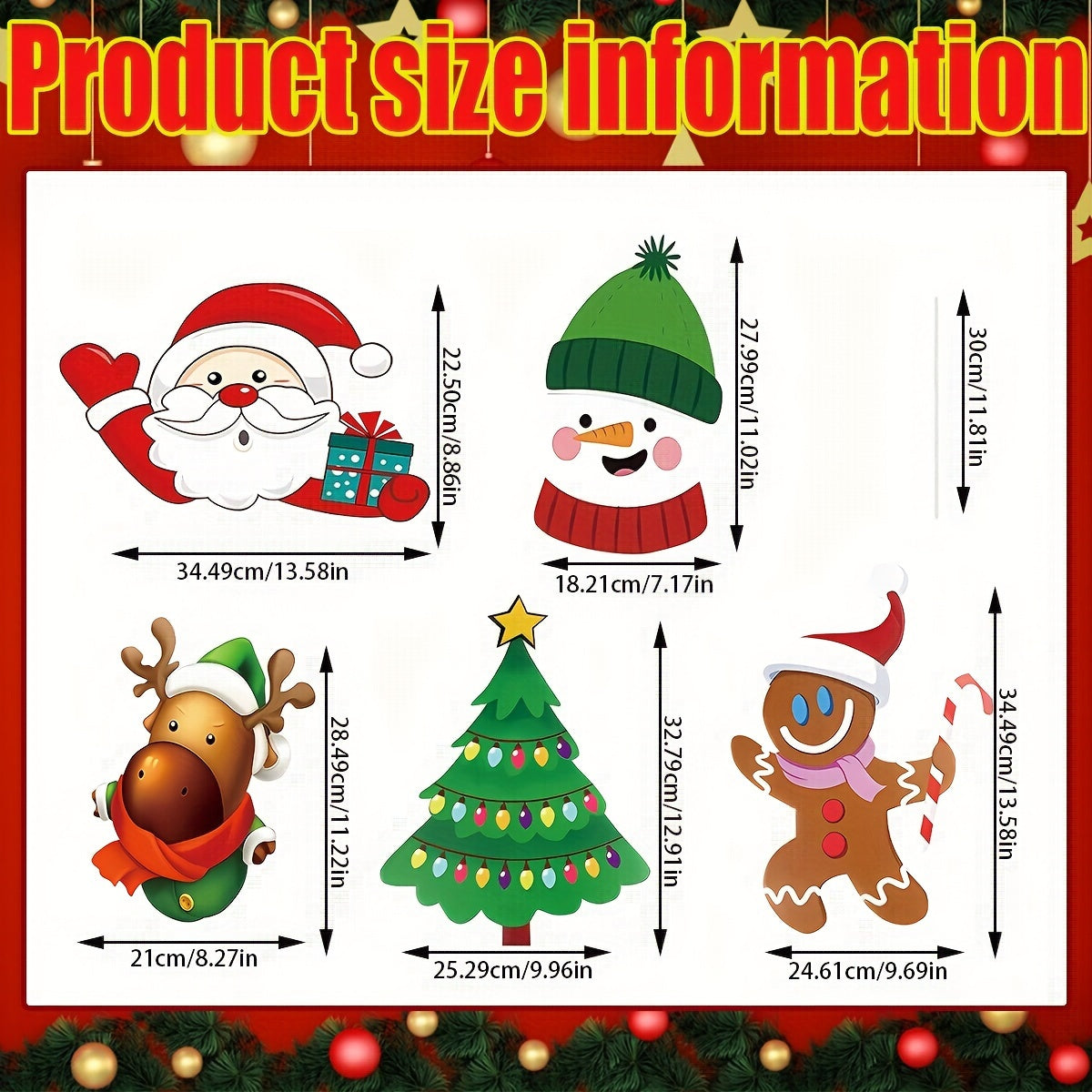 5 Pack Christmas Outdoor Yard Signs With Stakes Christmas Tree Reindeer Santa Gingerbread Snowman Signs Holiday Garden Sign For Xmas Winter Party Porch Lawn Walkway Decorations Outdoor Christmas Scene
