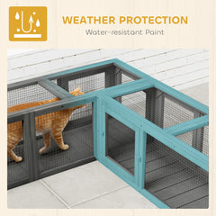 Wooden Cat Tunnel For Outdoor With Combinable Design