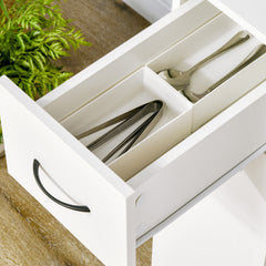 6.25" x 20.5" x 28.25" Rolling Narrow Bathroom Side Storage Cabinet