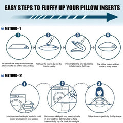 Bed Pillows Blue 2pack