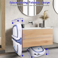 Baby Bath Tub With Thermometer Collapsible Travel-Friendly 0-24Months Baby Bathtub
