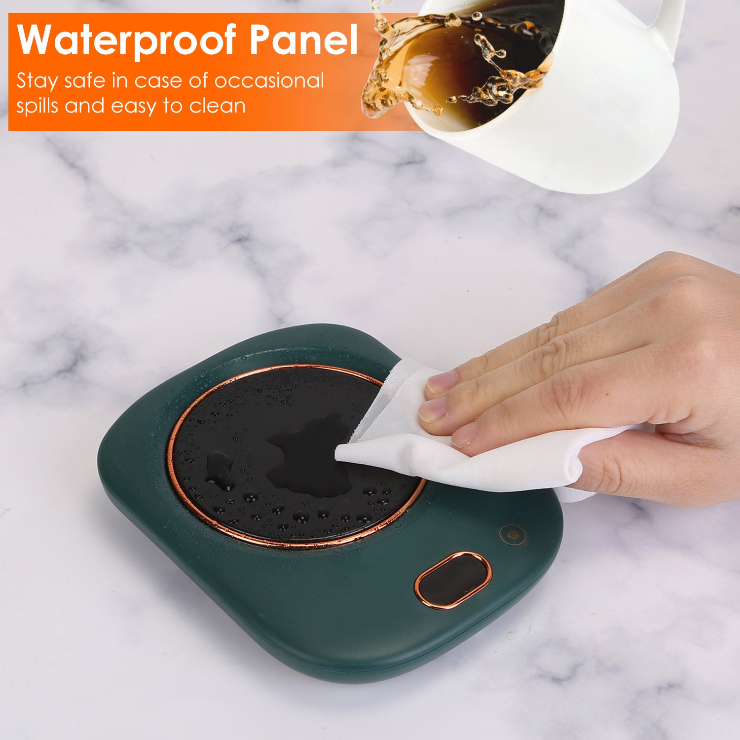 3 Color Options -- 1Pc Electric Coffee Mug Warmer For Desk Auto Shut Off USB Tea Milk Beverage Cup Heater Heating Plate For Office Home 3 Temperature Setting