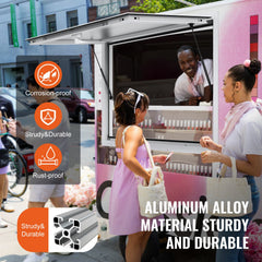 48"L X 36"W Concession Stand Serving Window Food Truck Service Awning
