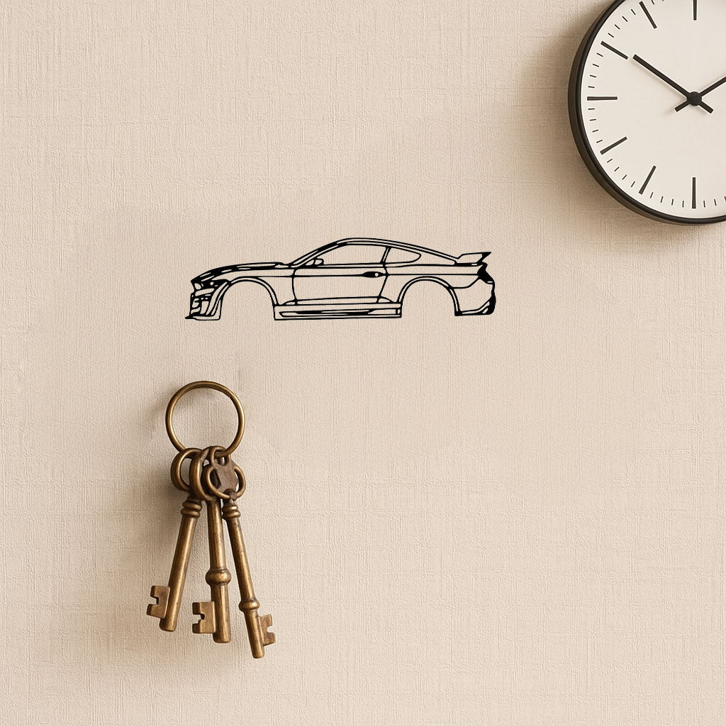 Precision Laser-Cut Metal Wall Art Sleek Sports Car Silhouette